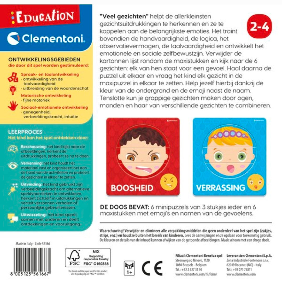 Clementoni: Education - Veel Gezichten (2-4)