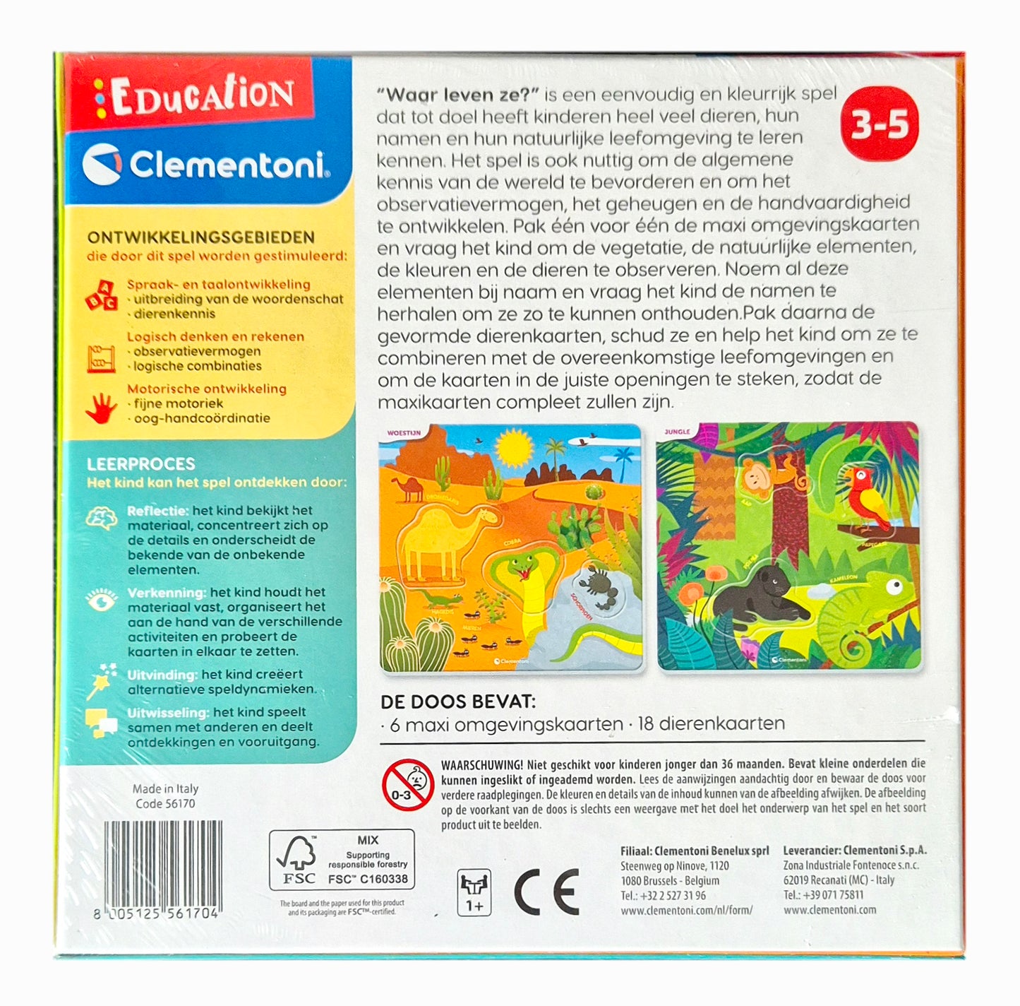 Clementoni: Education - Waar leven ze?