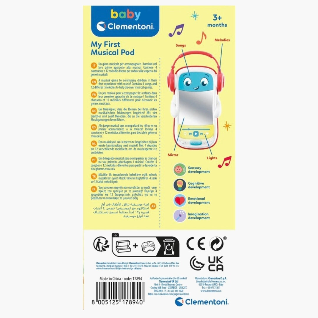 Clementoni: Clementoni - Muziekpod met lichtjes en geluid - vanaf 3mnd