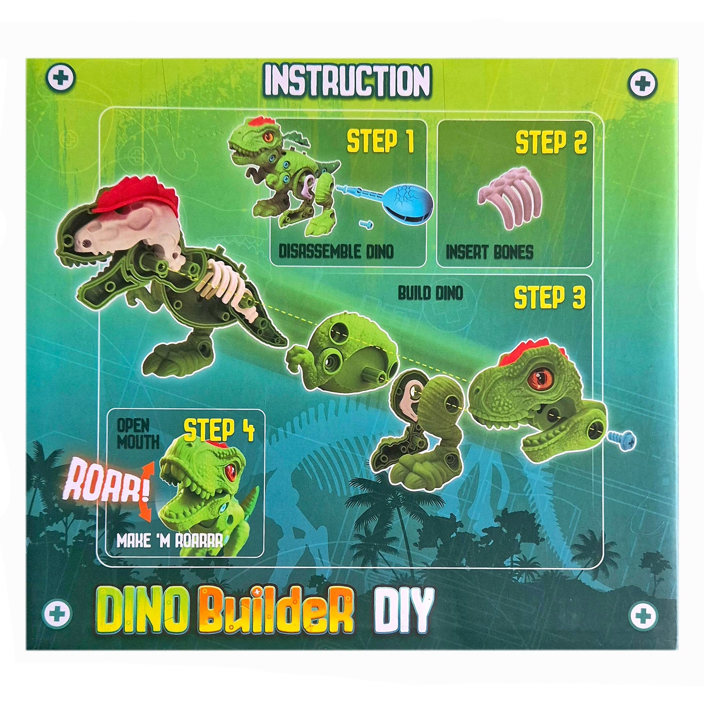 Ruby Toys: Dino Builder DIY - Build Disassemble - Groen
