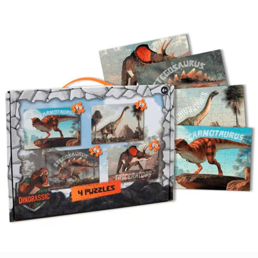 Dinorassic 4 in 1 Puzzel - Dinosaurus - Dino