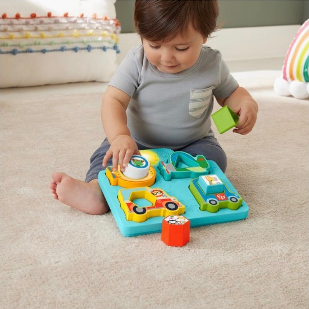 Fisher-price: Shapes & Sound Vehicle Puzzle - (9+M)