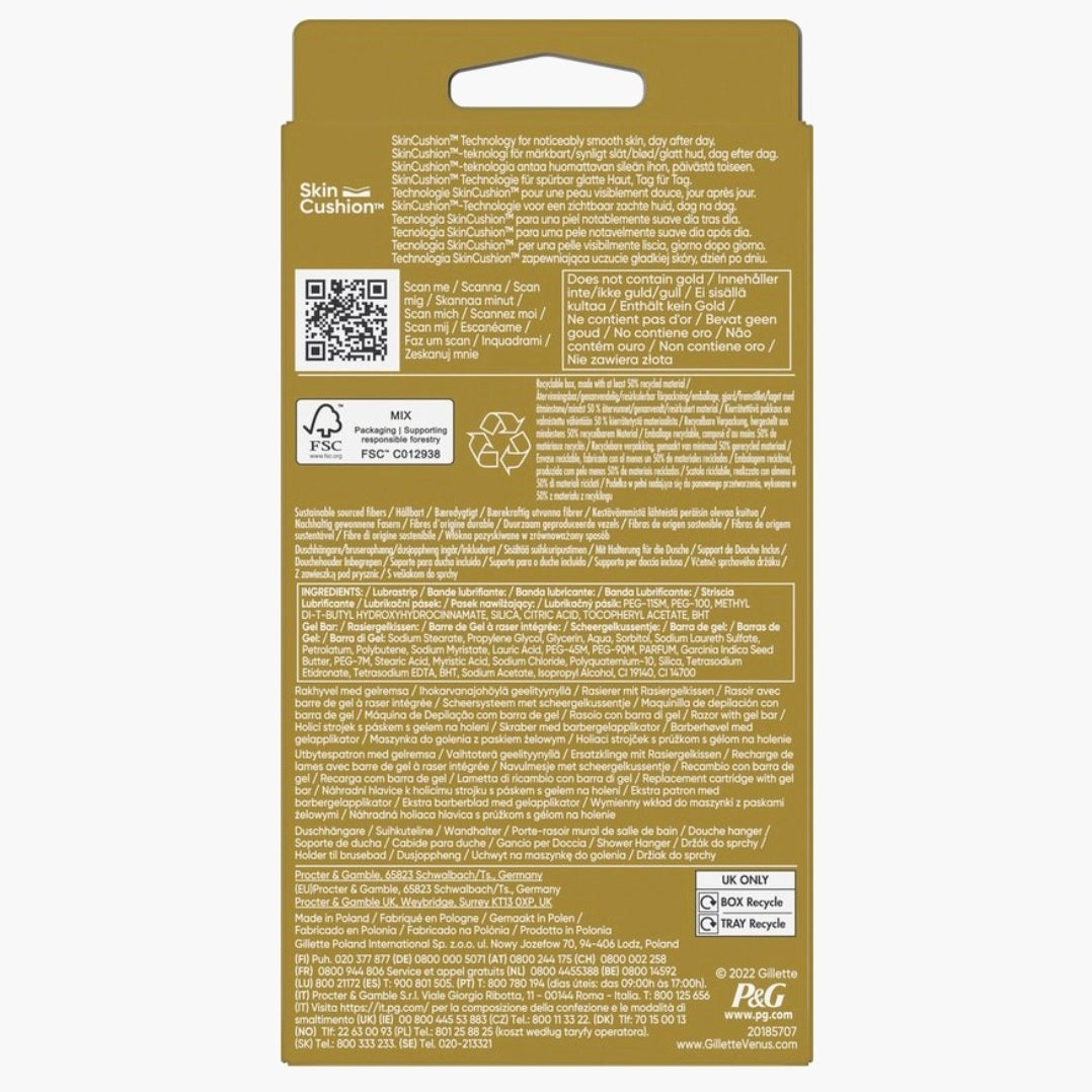 Gillette Venus ComfortGlide Coconut + 2 Scheermesjes + Douchehanger