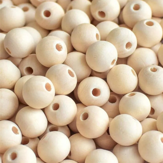 14mm Houten kralen (10 stuks)