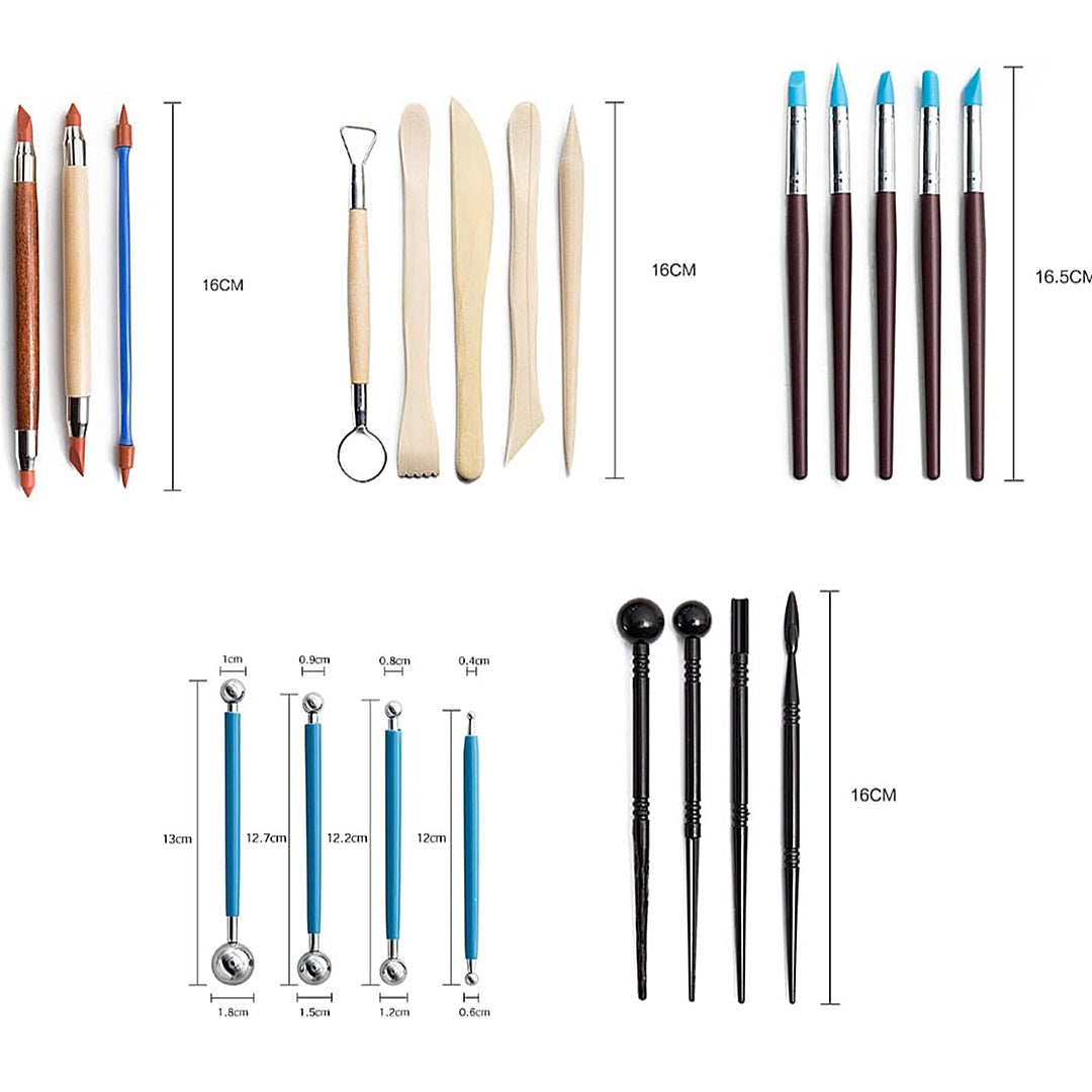 Boetseer kleigereedschap 61-delig