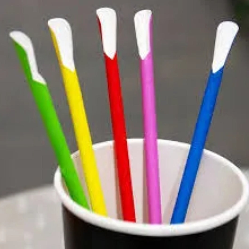 Bio papieren Lepelrietjes 8mm (100 Stuks)