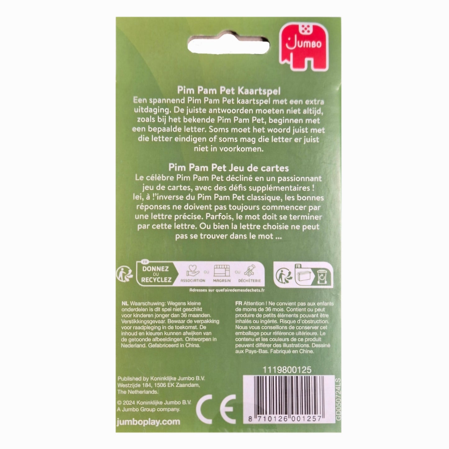 Jumbo - Pim Pam Pet - Kaartspel