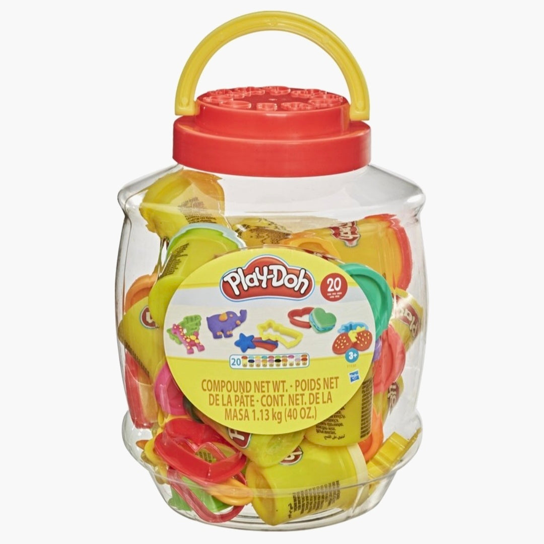 Hasbro: Play-Doh -  Bucket of Fun - 20 kleipotjes + 14 Figuren