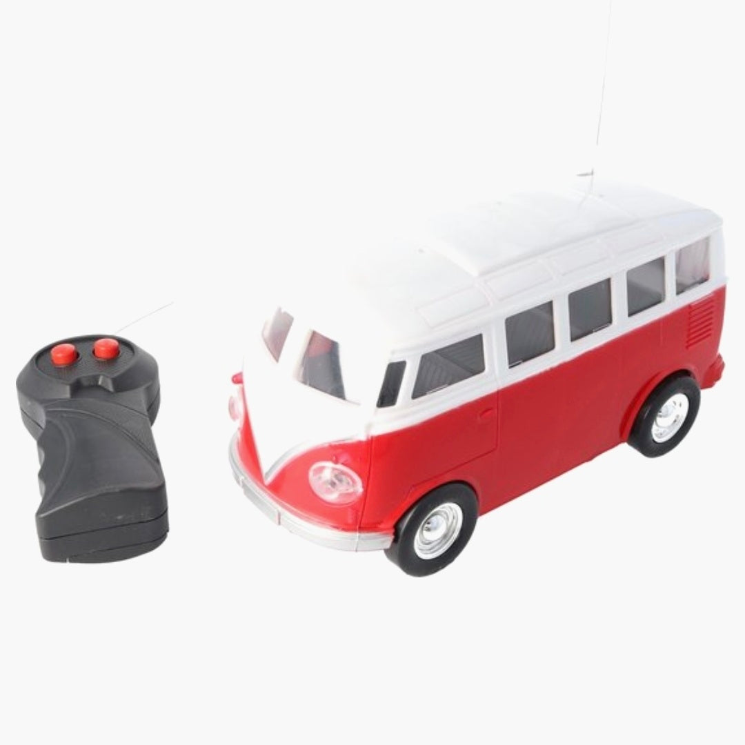 Toi-Toys: Radiografisch Bestuurbare Retro RC bus rood met licht