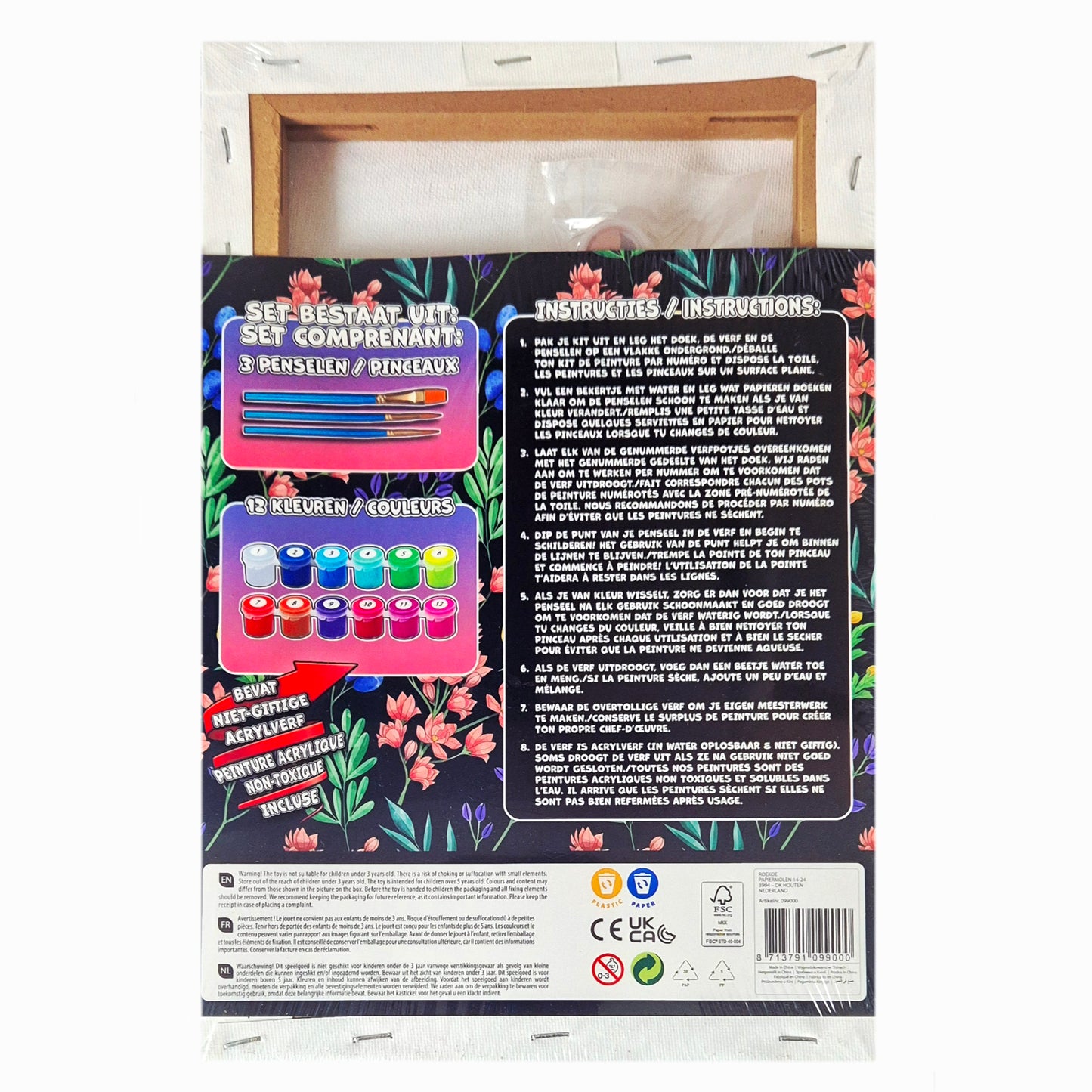 Canvas Schilder op nummer: Highland Cow - 20x30