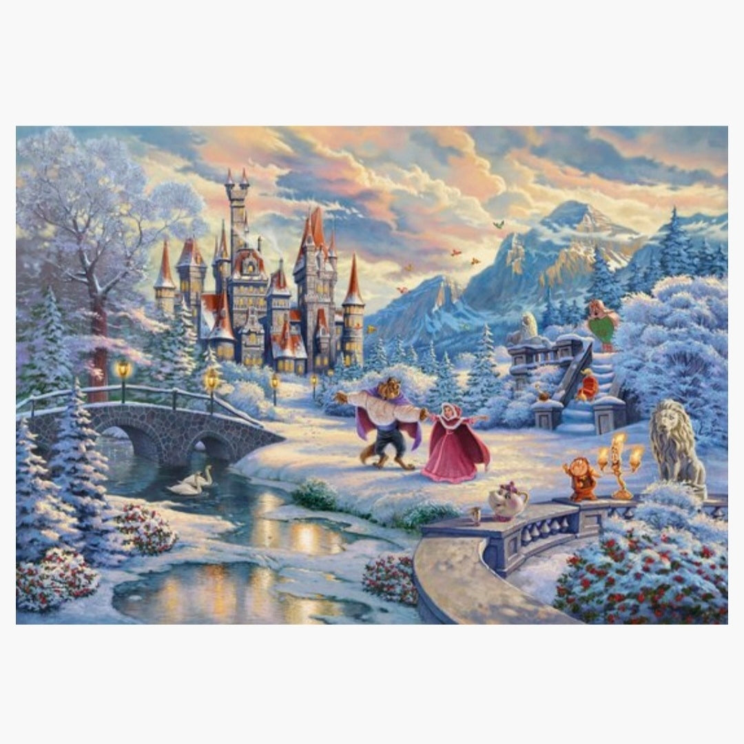 Thomas Kinkade: Disney Beauty and the Beast - Winter Enchantment - 1000