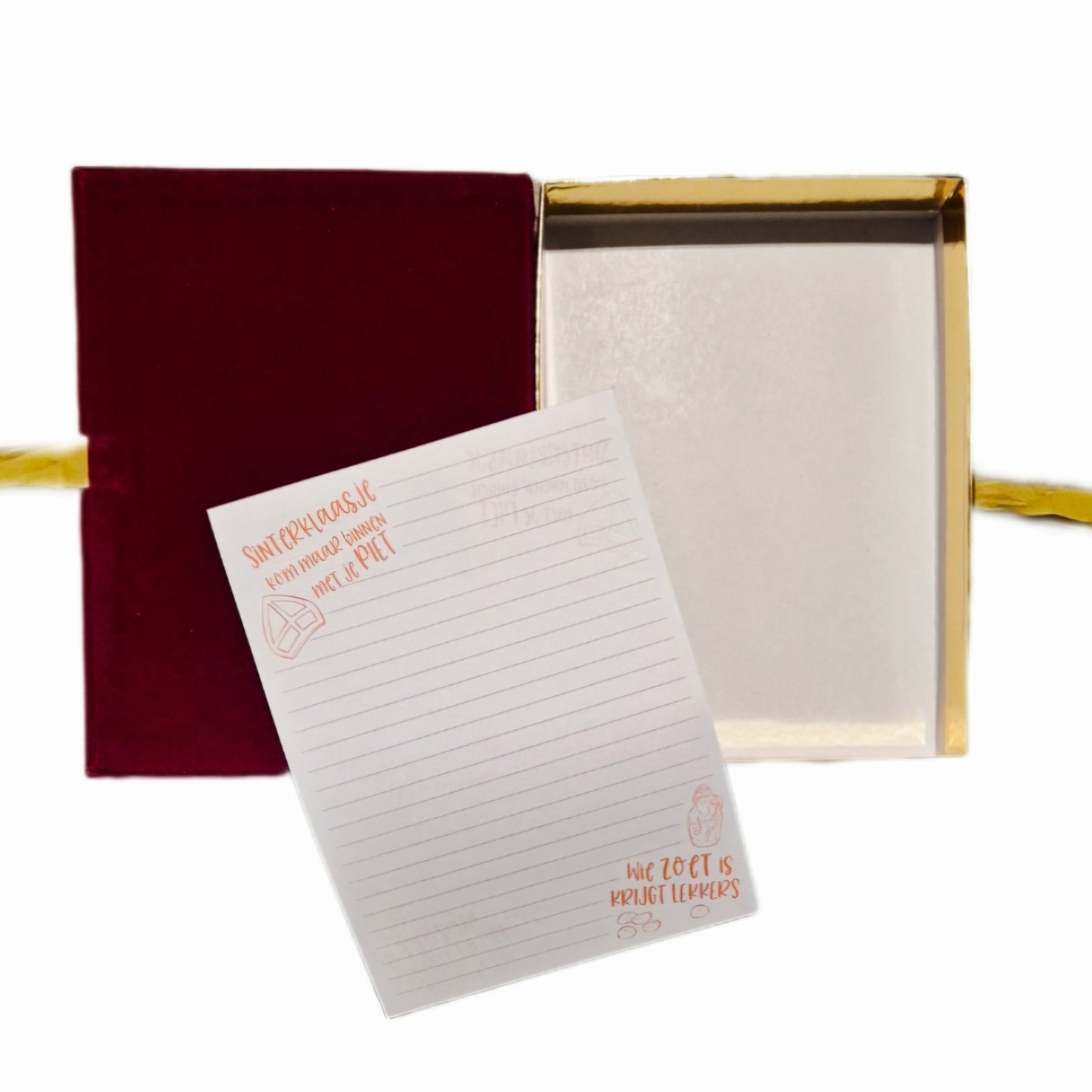Suprise verpakking - Boek van Sinterklaas 17,5 x 26 x 4cm + Notitieboekje