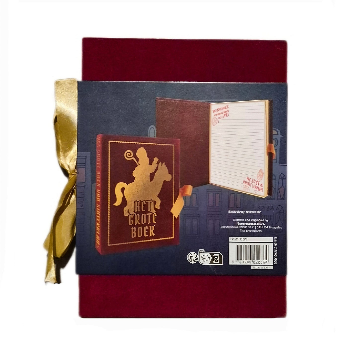 Suprise verpakking - Boek van Sinterklaas 17,5 x 26 x 4cm + Notitieboekje