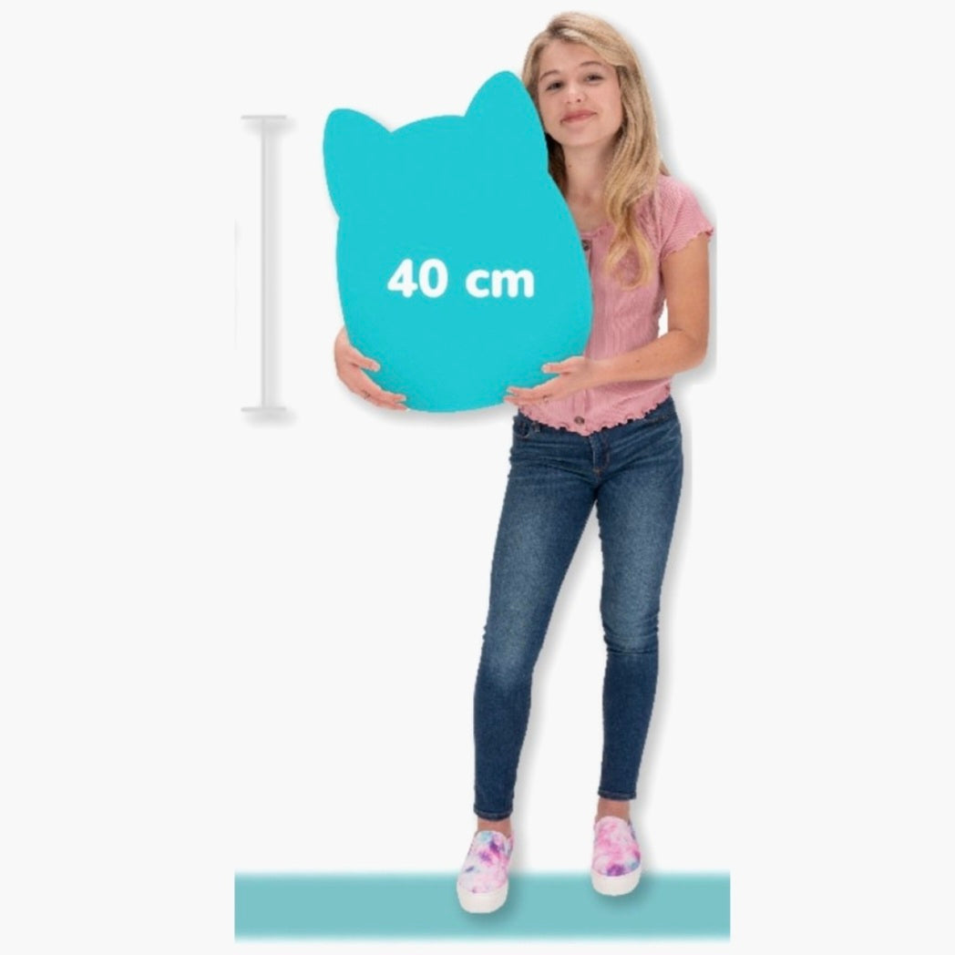 Squishmallows: Trinity Pink Tie-Dye Triceratops W/Fuzzy Belly and Winking - 40cm