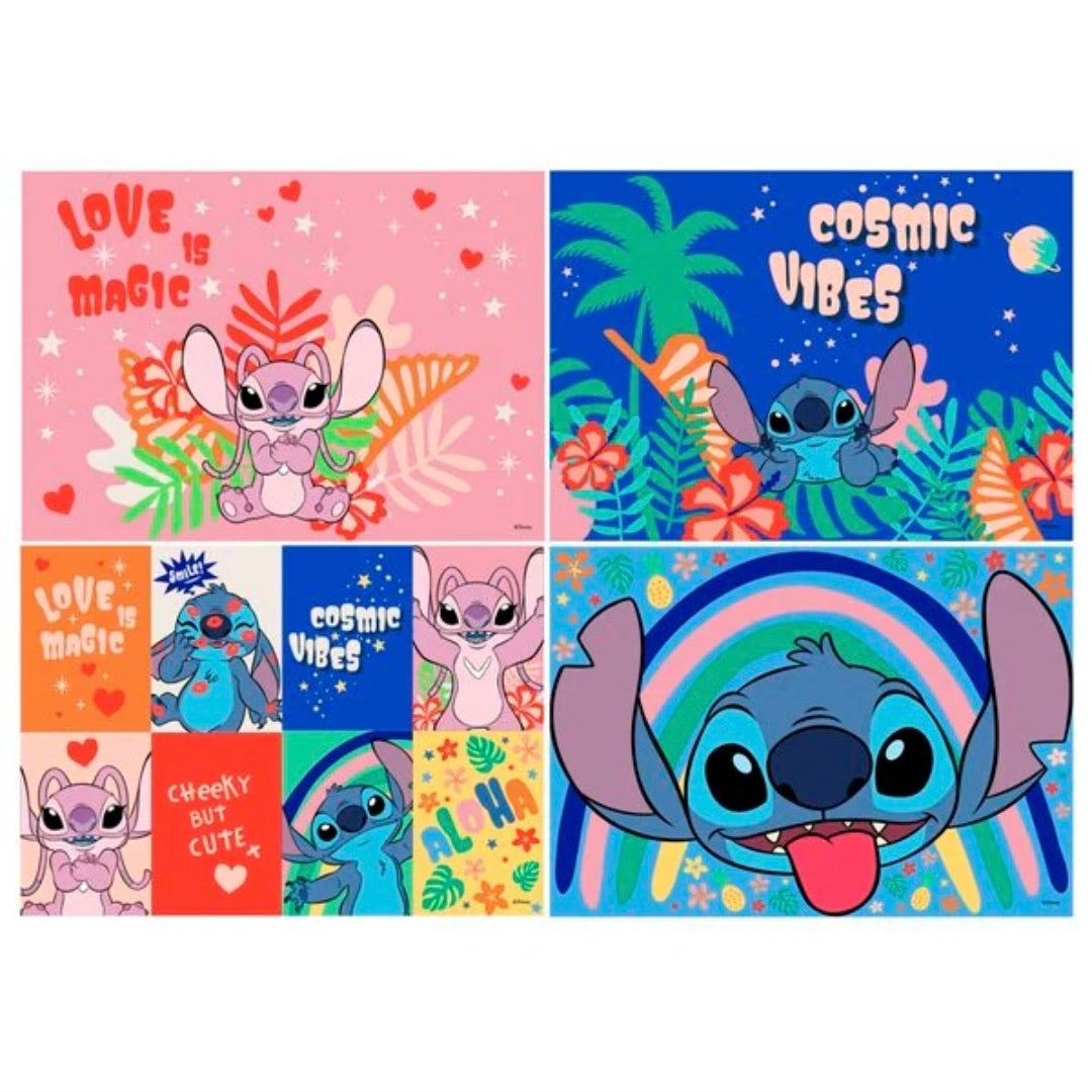 Disney Stitch: 4 Puzzels - 12+16+20+24
