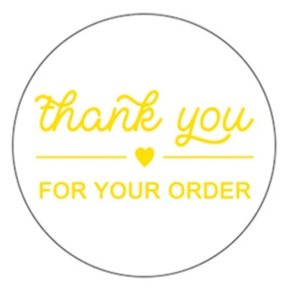 2,5cm Thank You Stickers - Diverse Soorten