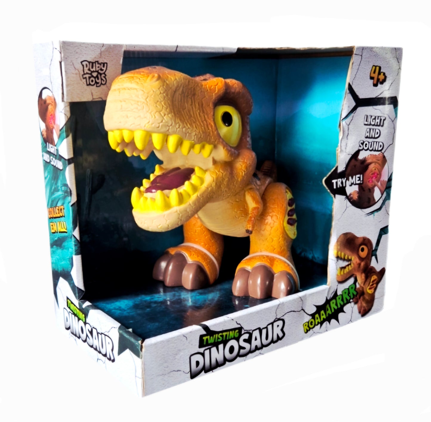 Ruby Toys: Dinosaurus met Licht & Geluid - Bruin