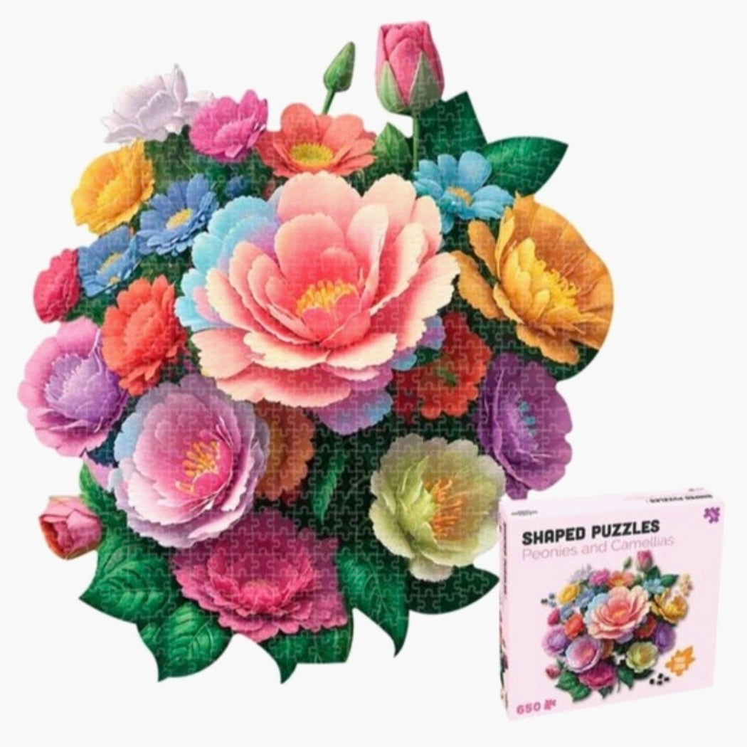 Shaped puzzel: Peonies and Camellias - 650