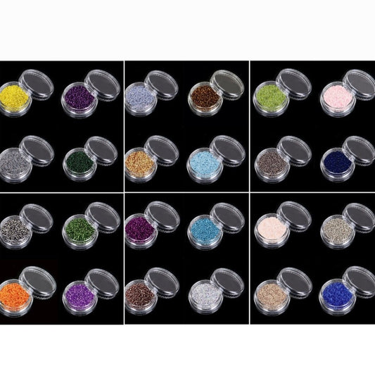 Potje rocailles glaskralen 1,5mm (Diverse kleuren) - Multiplaza