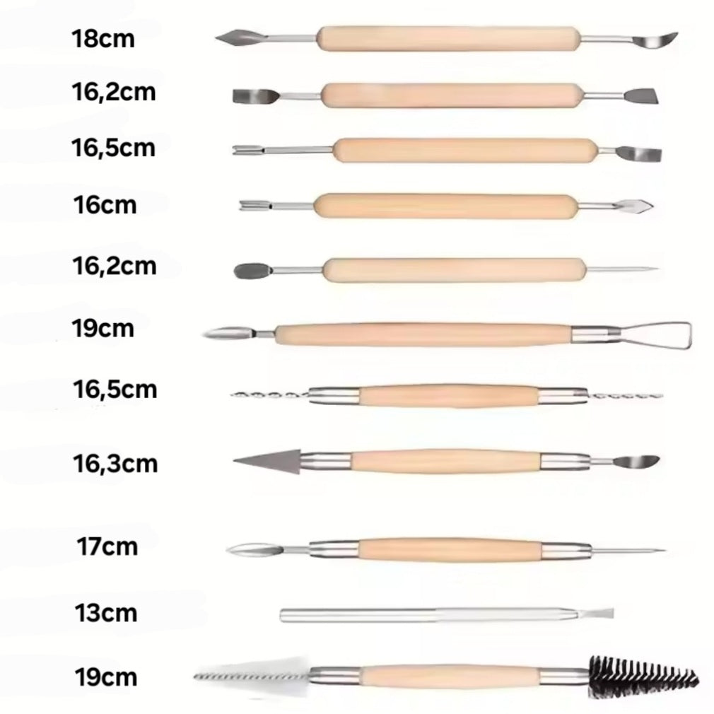 Klei gereedschap set 11-delig