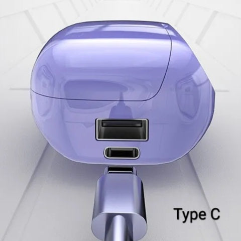 Draadloze Oordopjes met LCD Scherm (Paars)