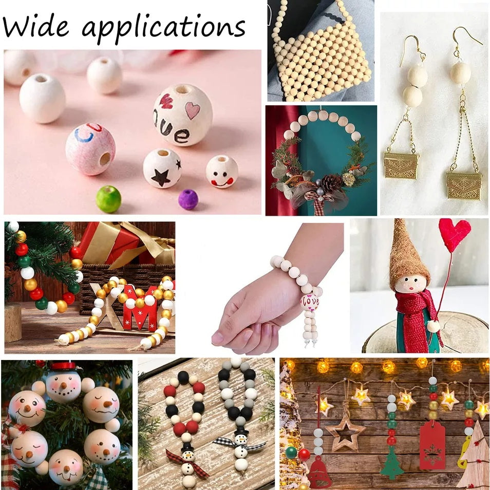 14mm Houten kralen (10 stuks)