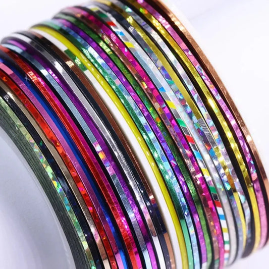 1mm Nagel striping tape met motief - Diverse Kleuren  -  Multiplaza