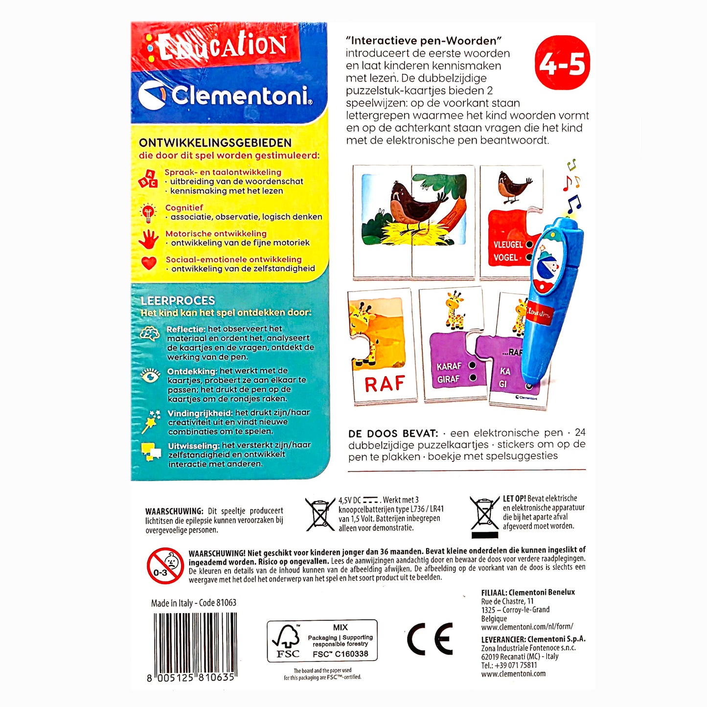 Clementoni Education: Interactive Pen - Woorden (4-5Jr)
