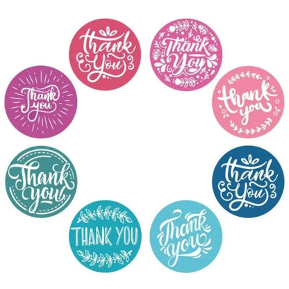 2,5cm Thank You Stickers - Diverse Soorten  -  Multiplaza
