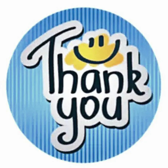 2,5cm Thank You Stickers - Diverse Soorten  -  Multiplaza
