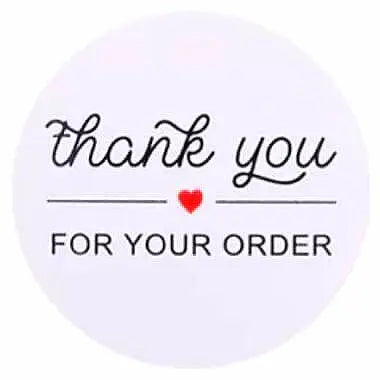 2,5cm Thank You Stickers - Diverse Soorten  -  Multiplaza