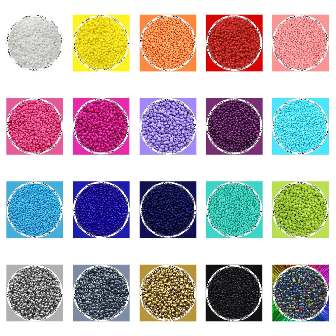 2mm Zakje rocailles glaskralen - Effen Kleuren  -  Multiplaza