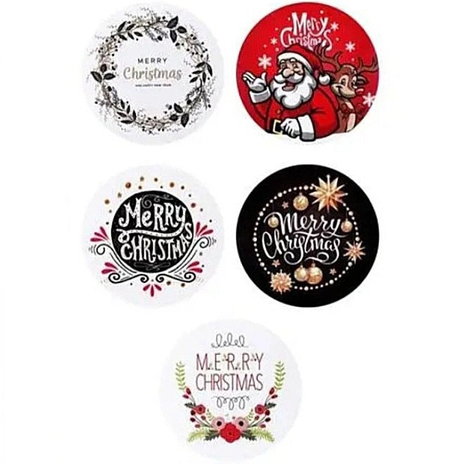 2,5cm Kerst Stickers - Diverse Soorten