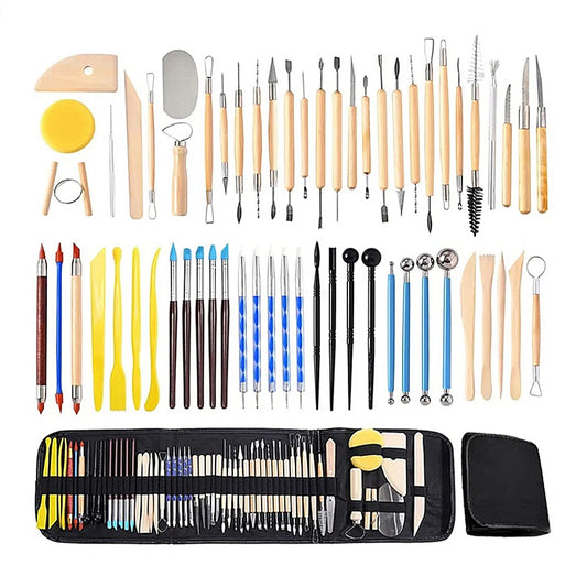 Boetseer kleigereedschap 61-delig