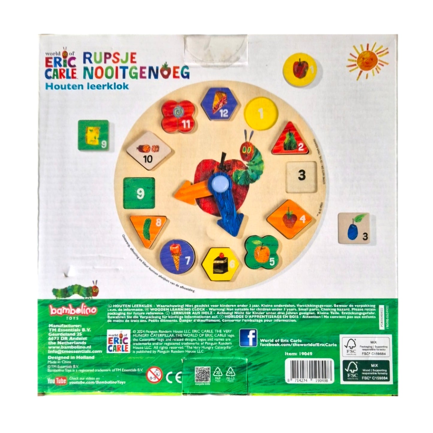 Rupsje Nooitgenoeg - Houten Leerklok