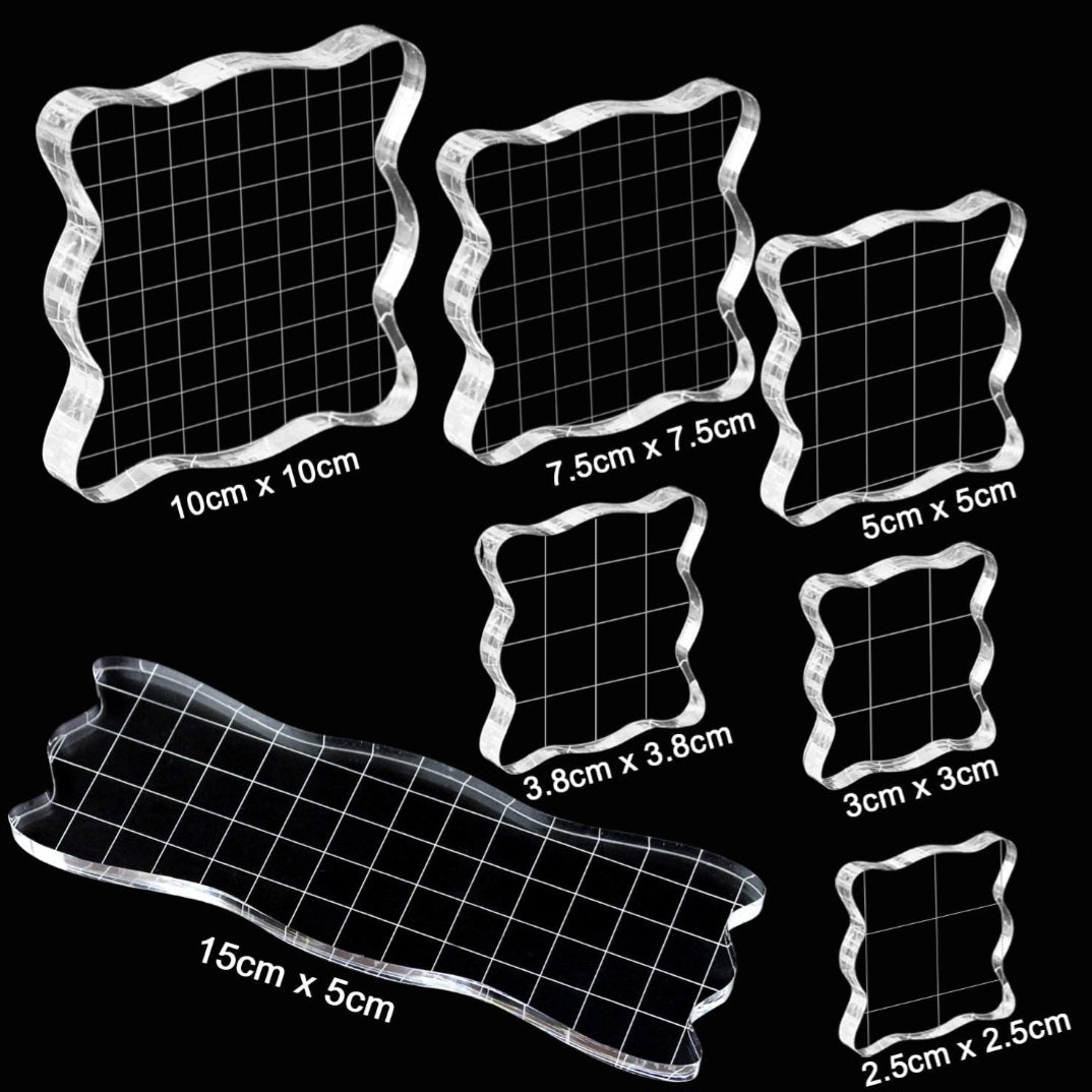 Acryl stempelblokken 7-delig