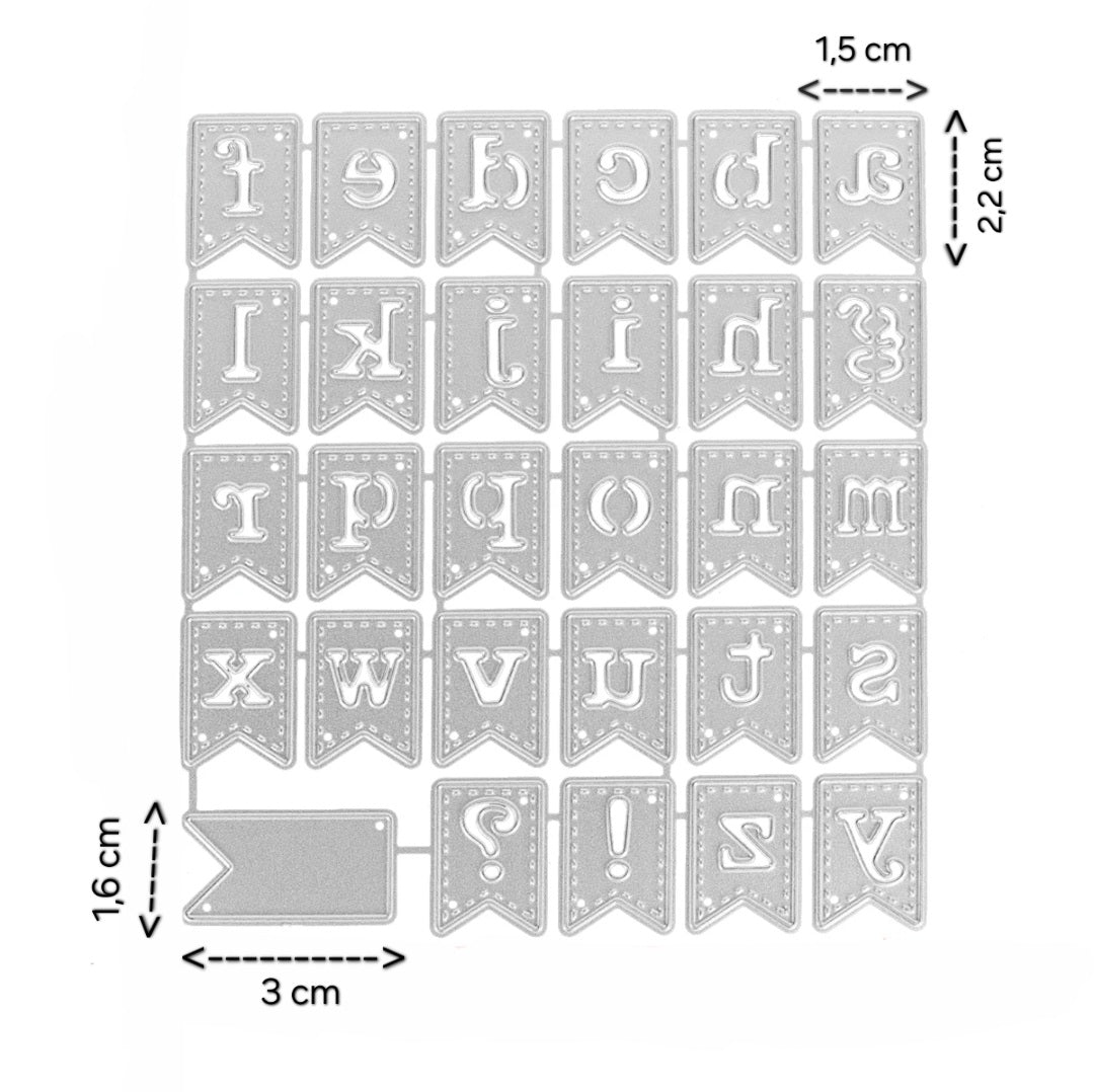 Stansmes vlaggen alfabet Letters
