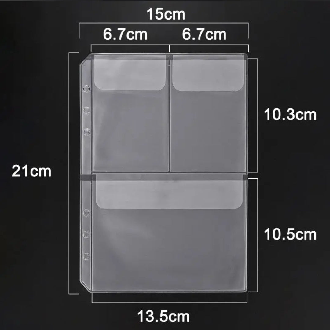 5 Opbergmapjes 3 vakken