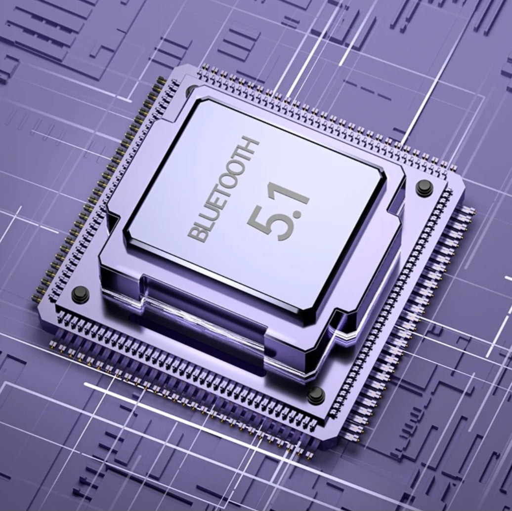 Draadloze Oordopjes met LCD Scherm (Paars)