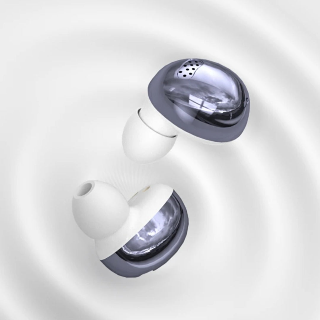 Draadloze Oordopjes met LCD Scherm (Paars)