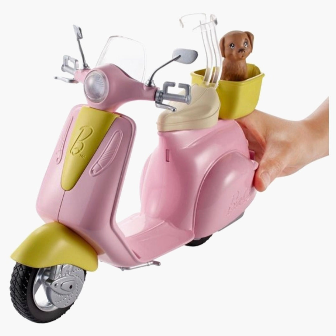 Barbie: Scooter met Hondje