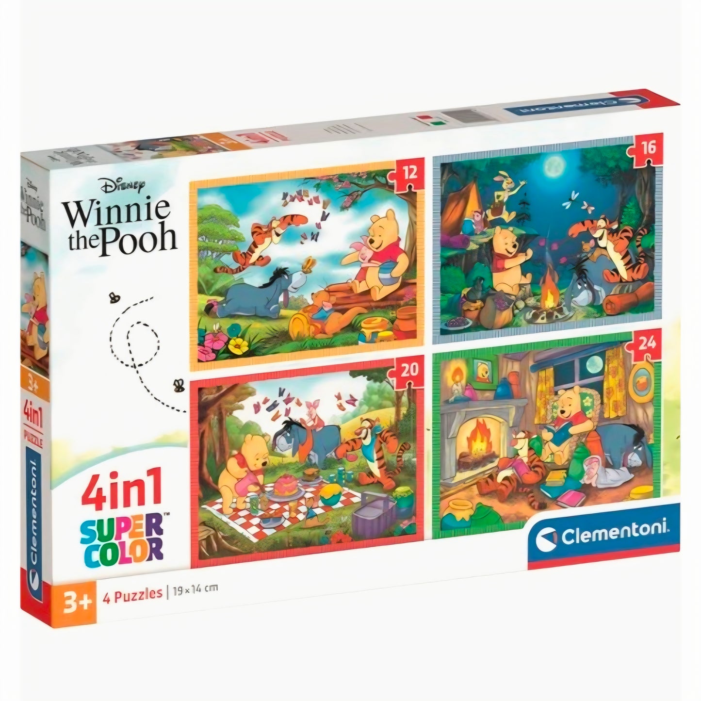 Clementoni: Winnie de Pooh 4 Puzzels - 12+16+20+24