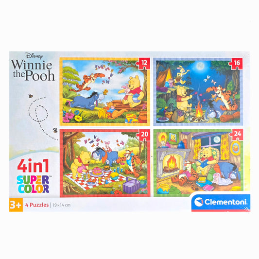 Clementoni: Winnie de Pooh 4 Puzzels - 12+16+20+24