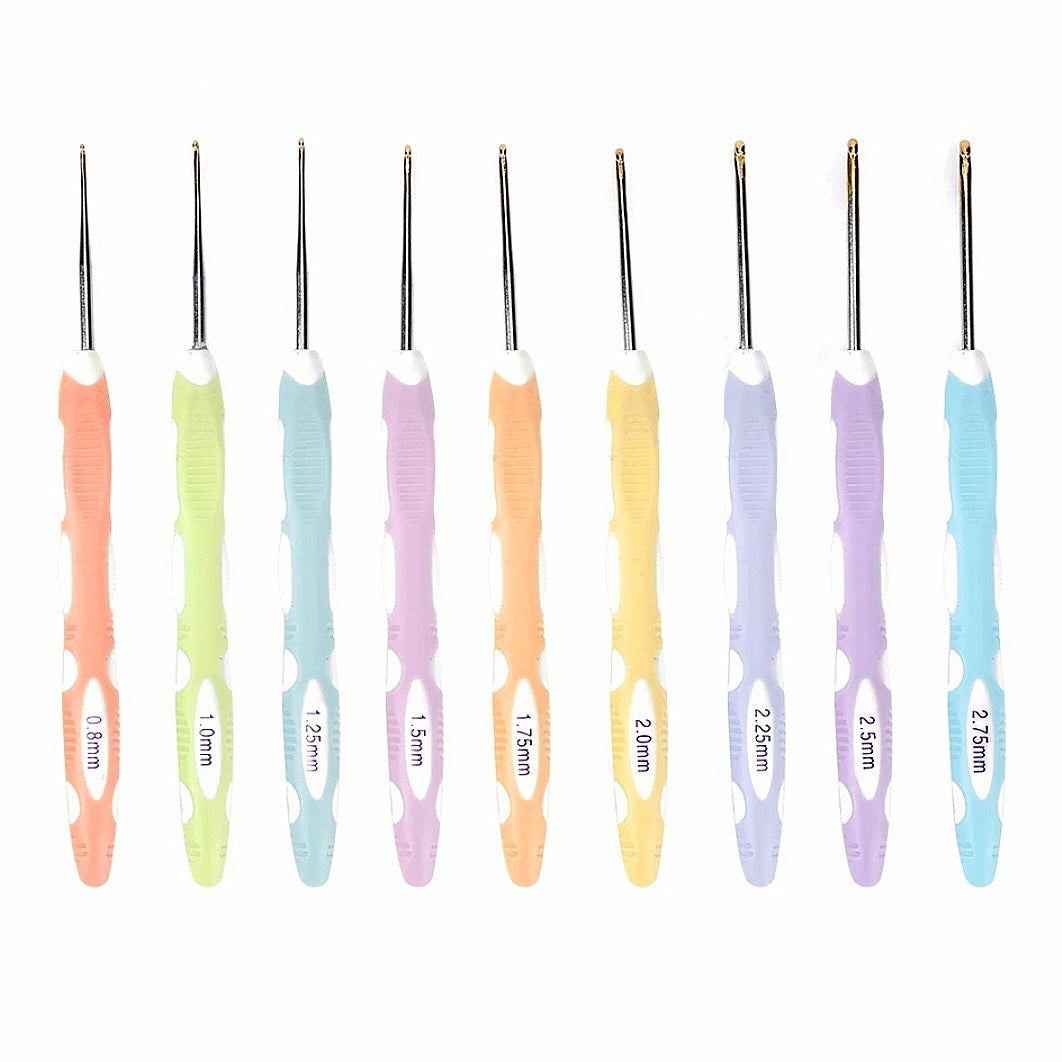 9 delig Fijne Haaknaalden set