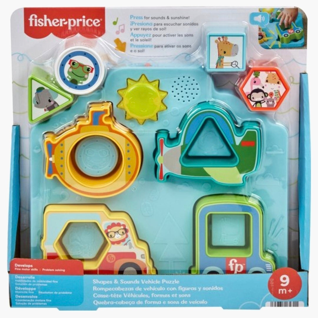 Fisher-price: Shapes & Sound Vehicle Puzzle - (9+M)