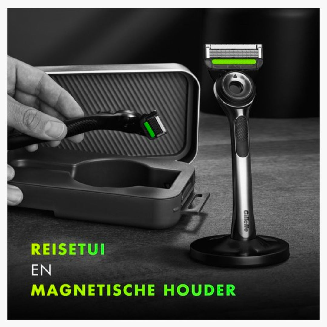 GilletteLabs: 1 Handvat + 2 Mesjes + Magnetisch Houder + Travel box