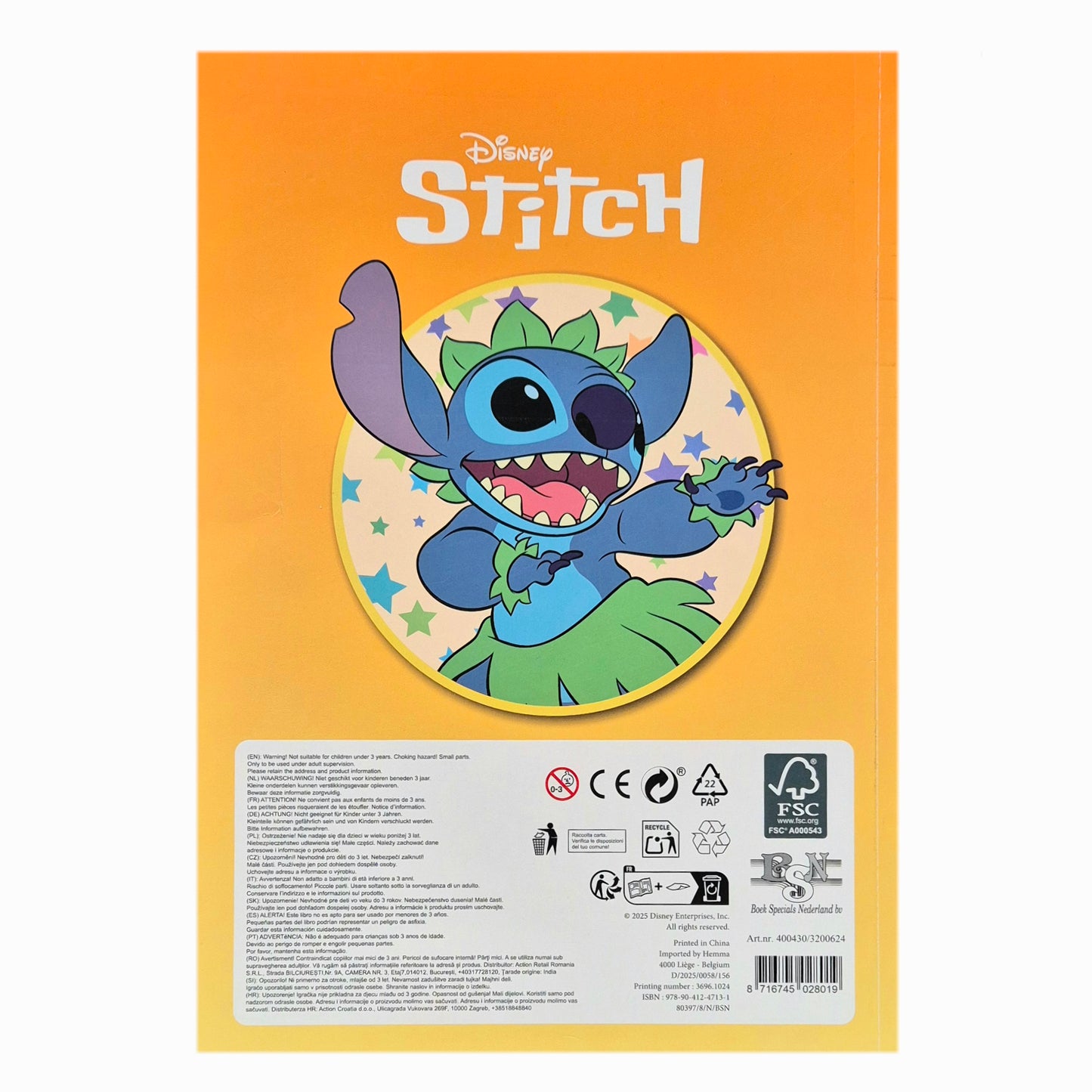 Stitch - Kleurboek  JumboColor +  Stickers