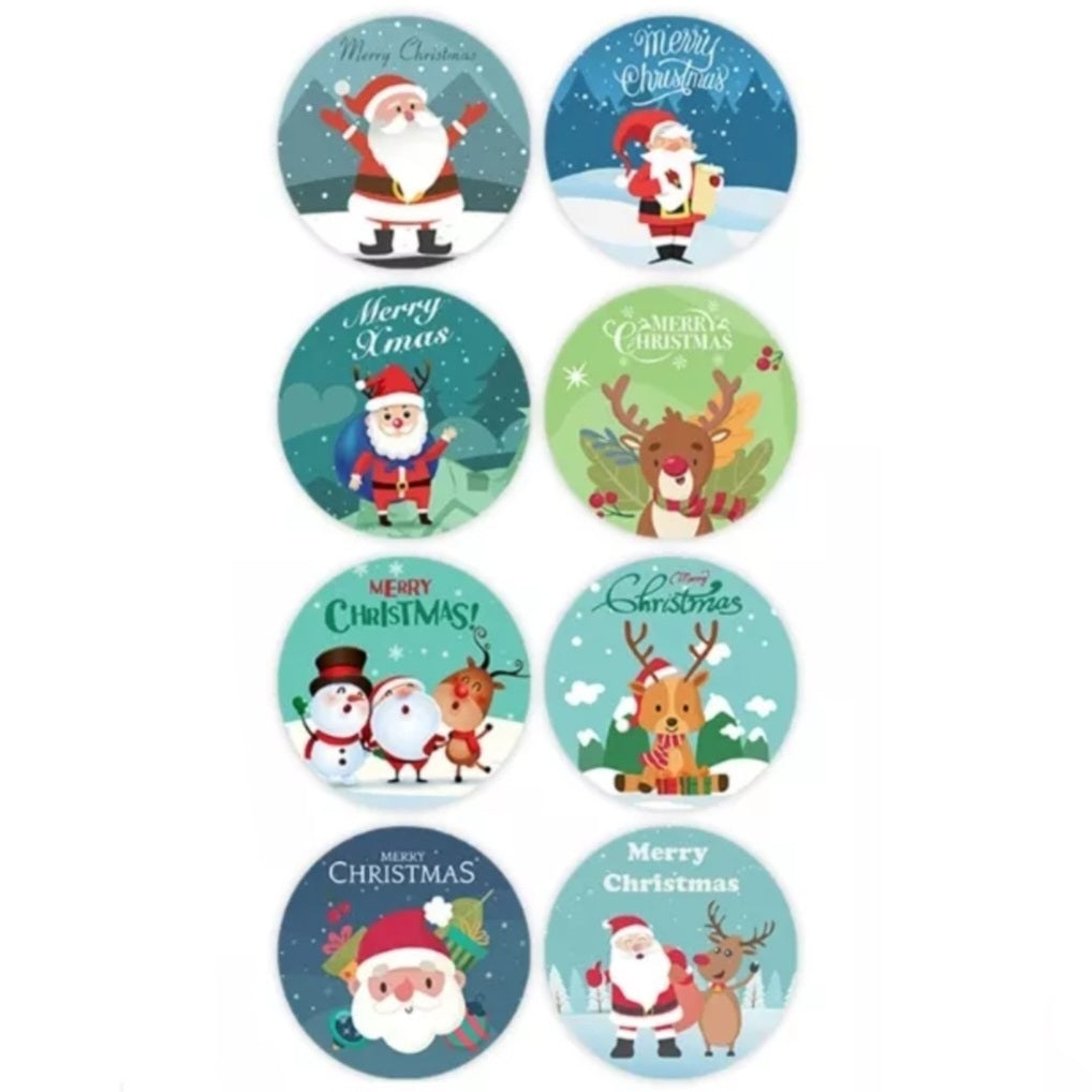2,5cm Kerst Stickers - Diverse Soorten
