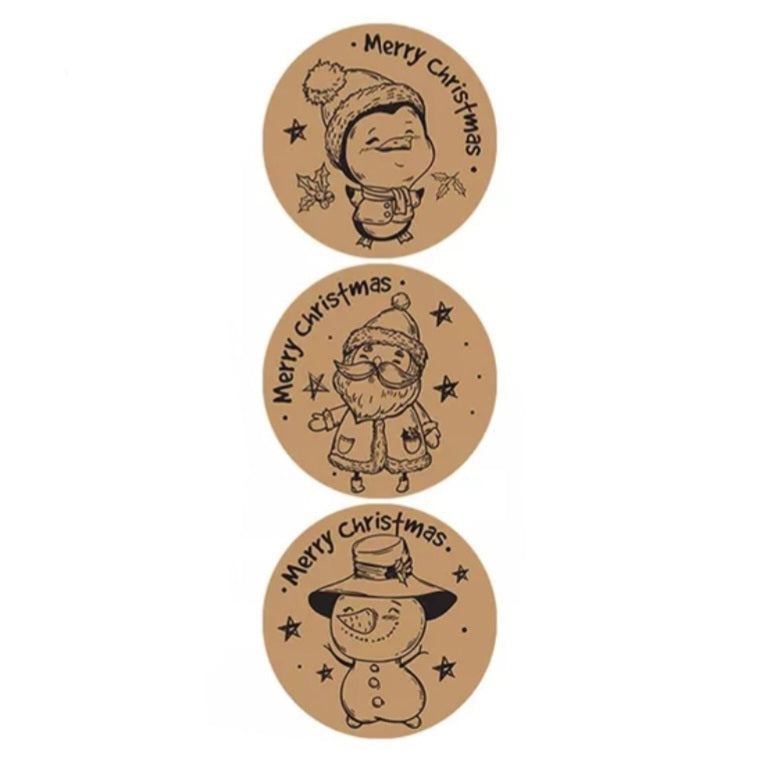 2,5cm Kerst Stickers - Diverse Soorten