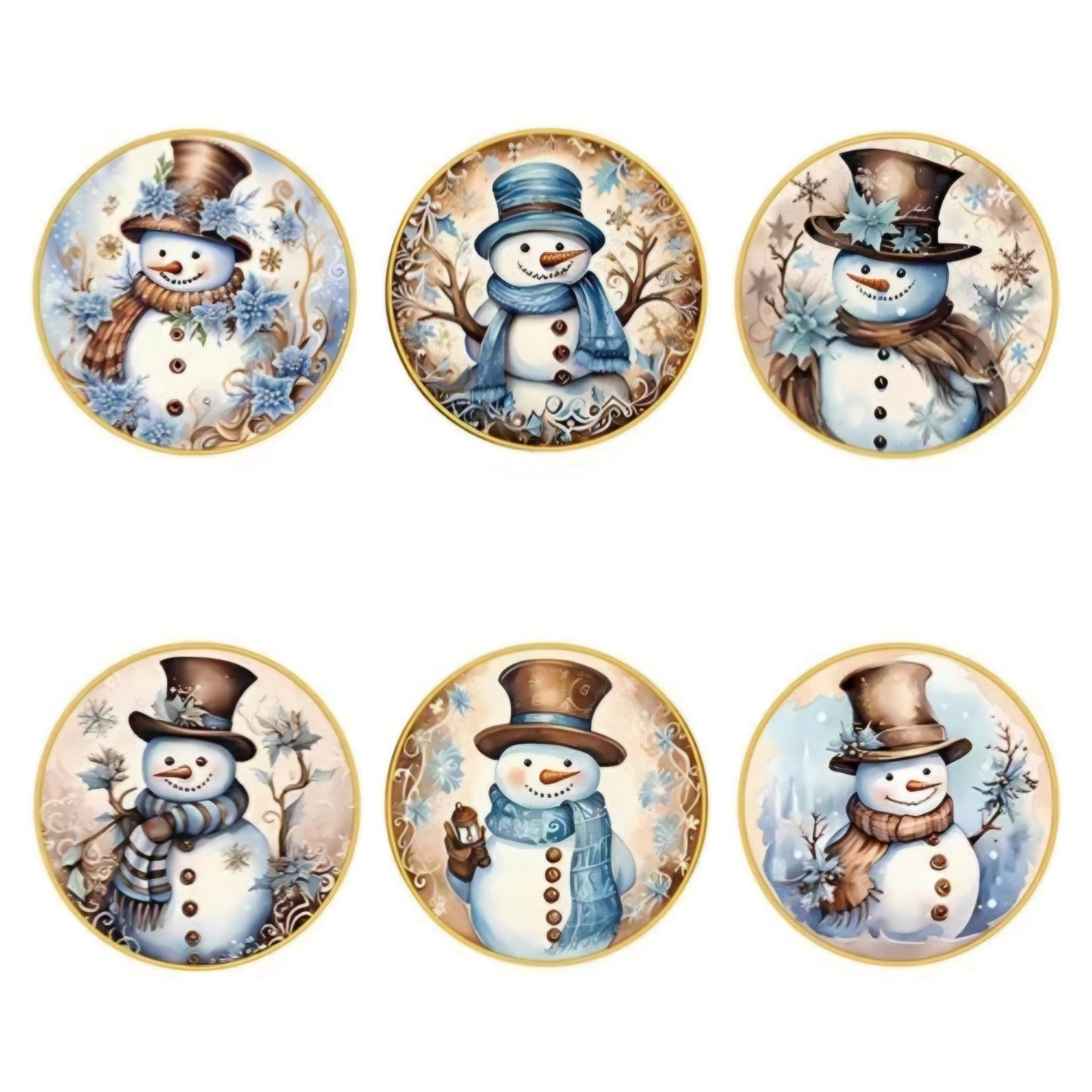 2,5cm Kerst Stickers - Diverse Soorten